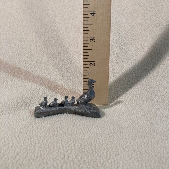 Michael Ricker Pewter Duck and Ducklings Figurine Vintage‎ Signed Early 80's - Picture 3 of 8